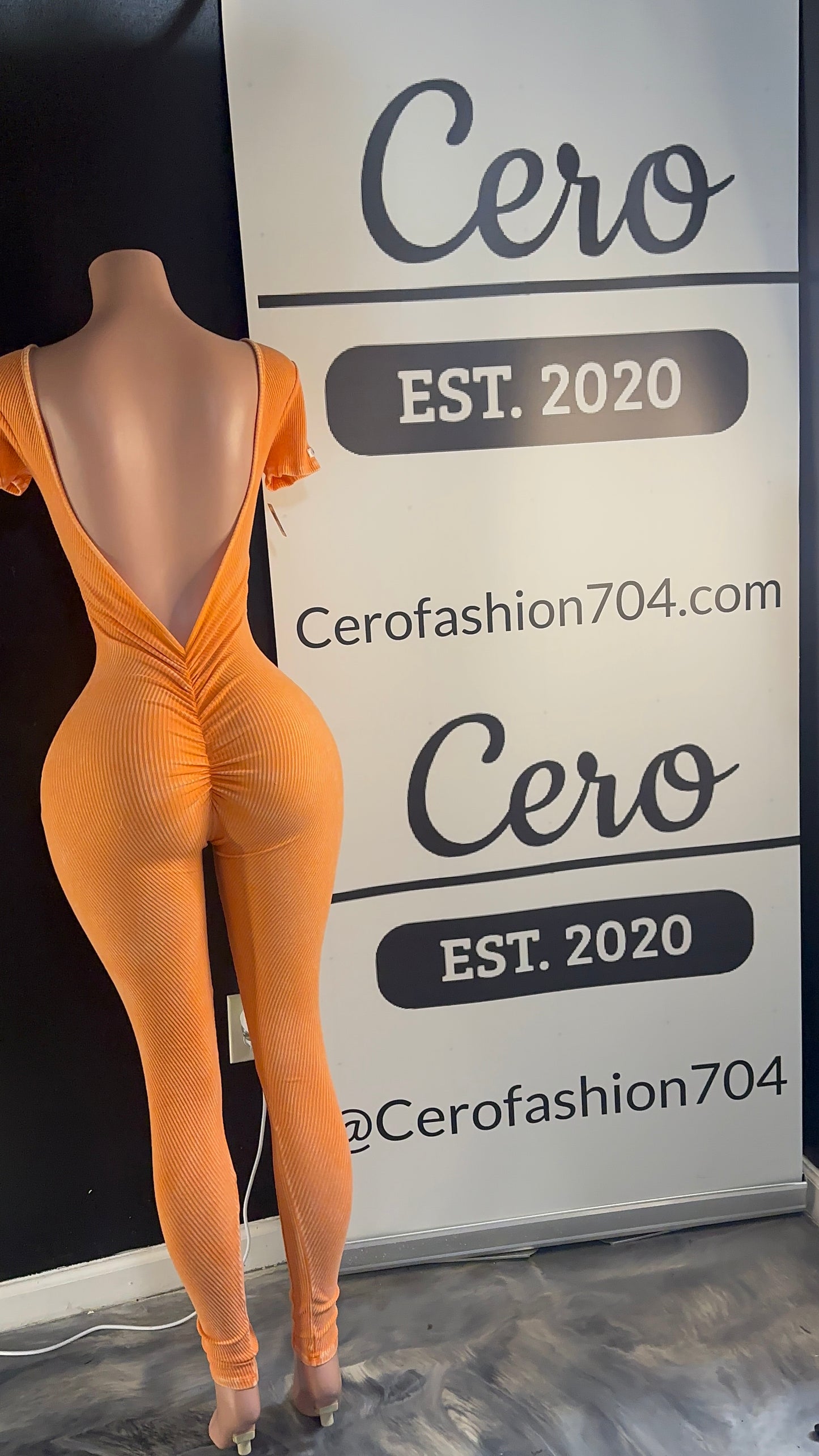 Mineral wash back out jumpsuit