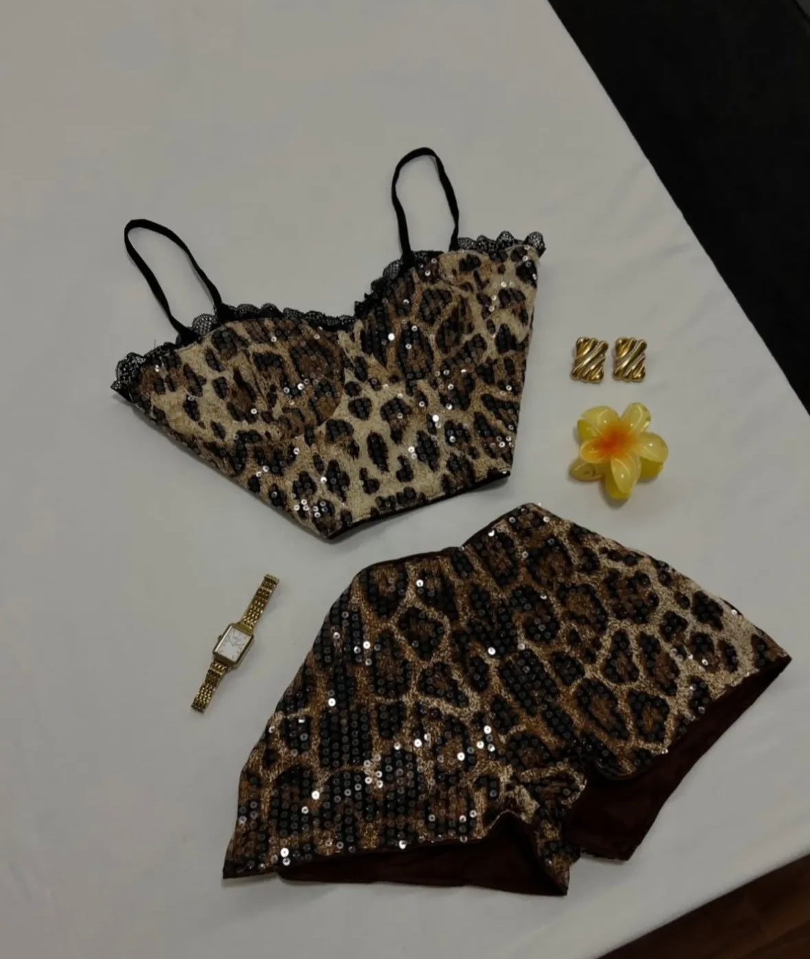 Star spangled leopard set