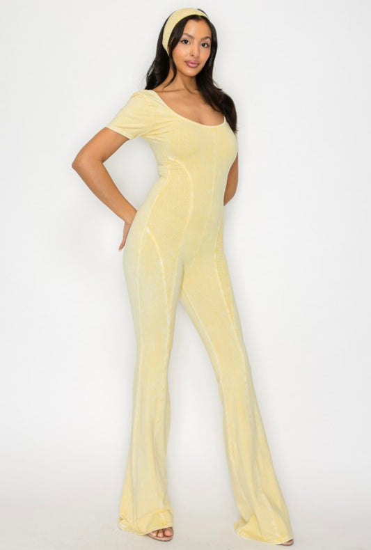 Mineral wash, stack pants headband set