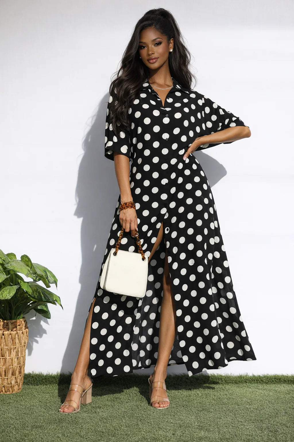 Polkadot maxi dress