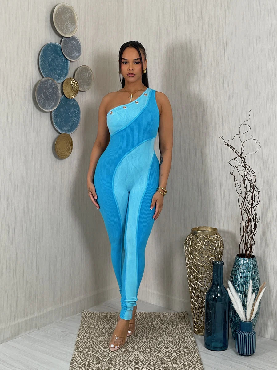 2 tone mineral wash jumpsuit