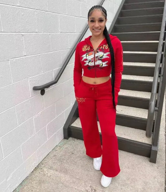 2 piece hoodie sets ☠️🔪♥️🌹