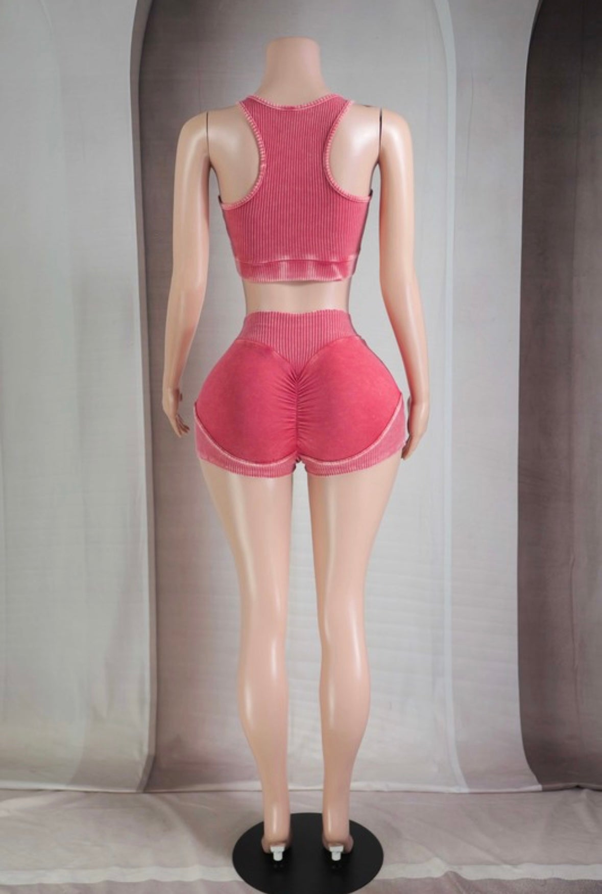Mineral wash two tone short set