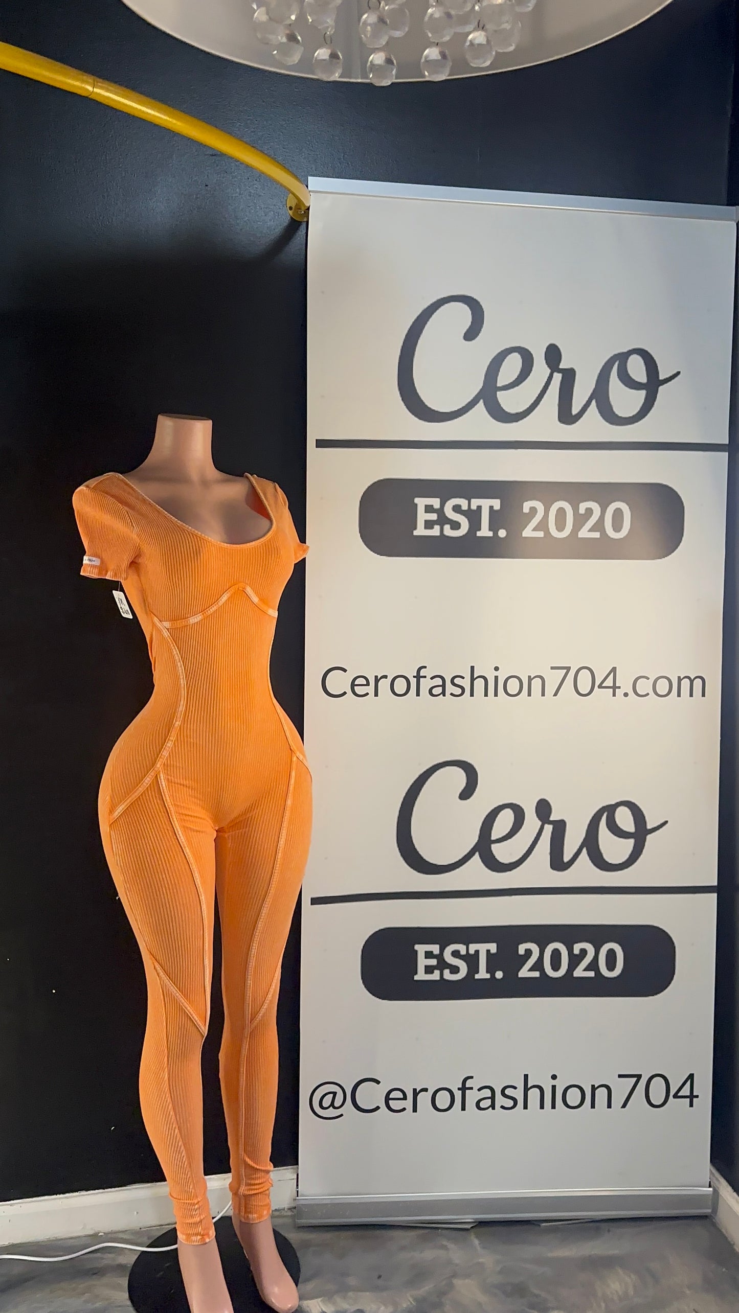 Mineral wash back out jumpsuit