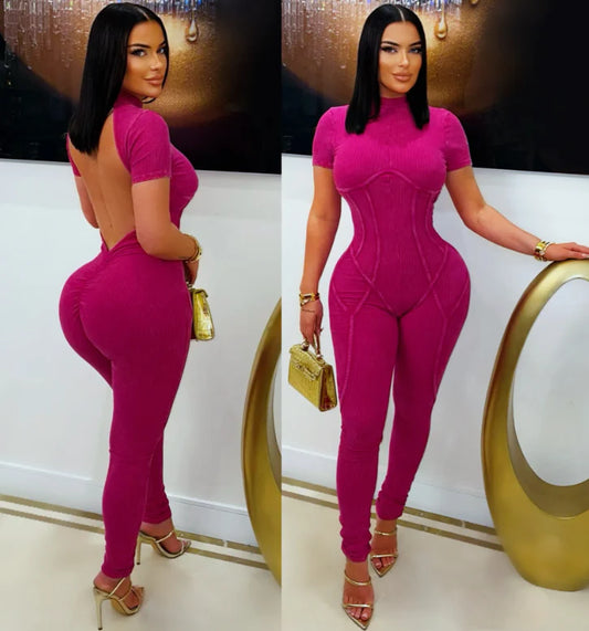 Back out mineral wash jumpsuit