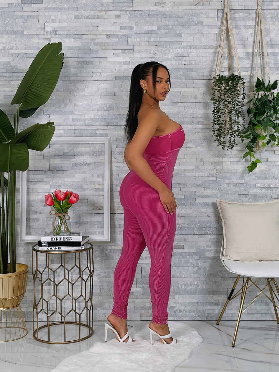2 tone mineral wash jumpsuit