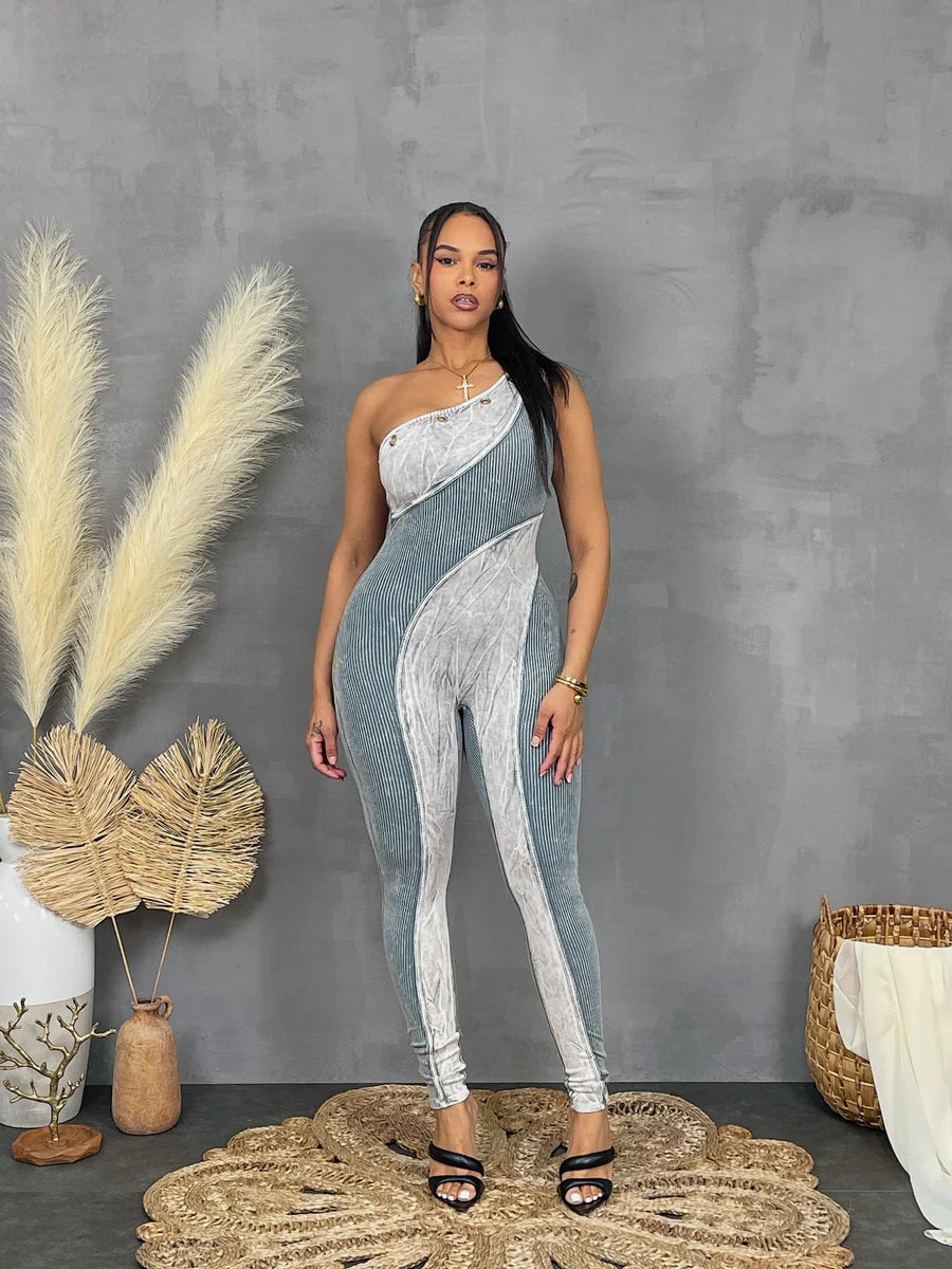 2 tone mineral wash jumpsuit