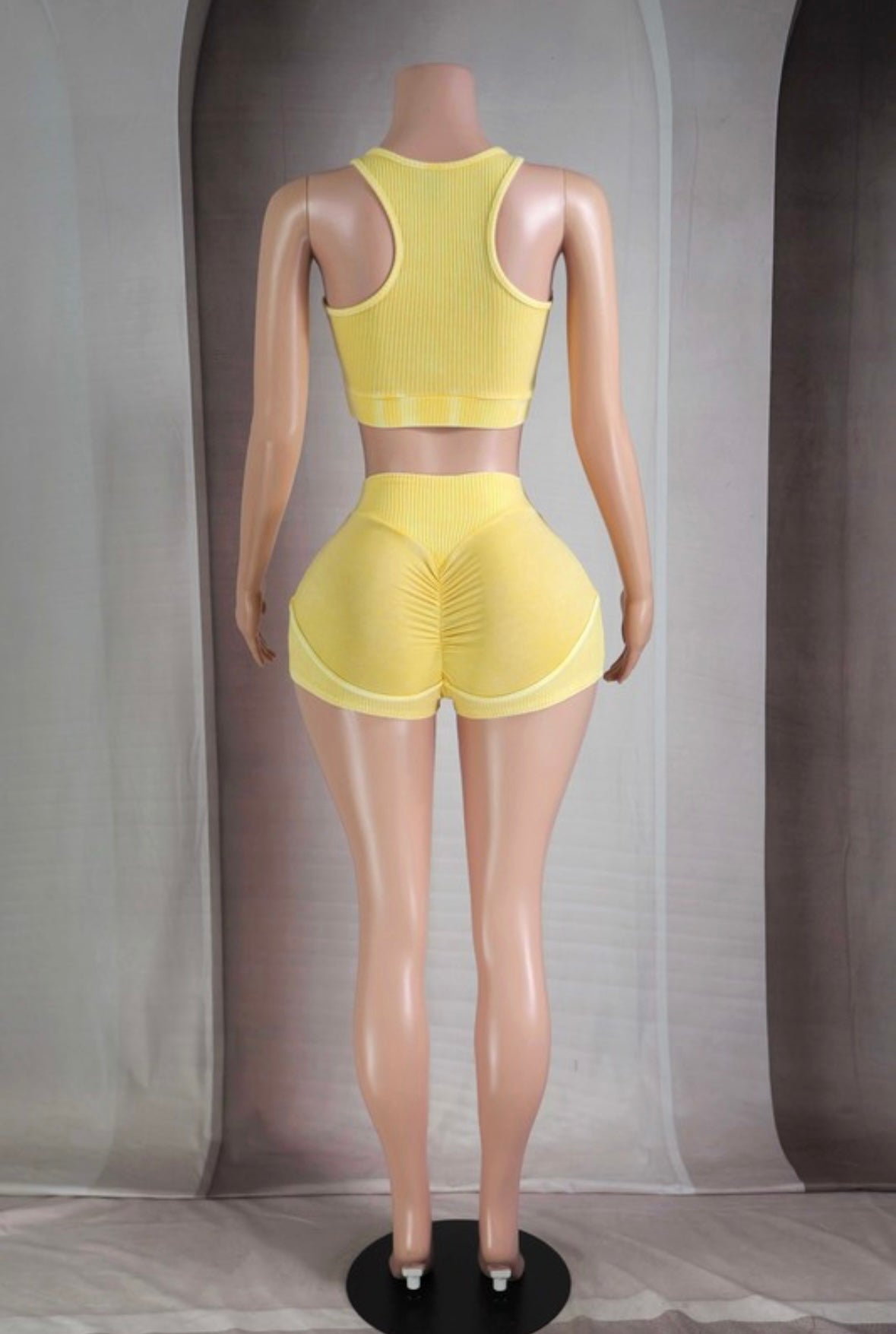 Mineral wash two tone short set