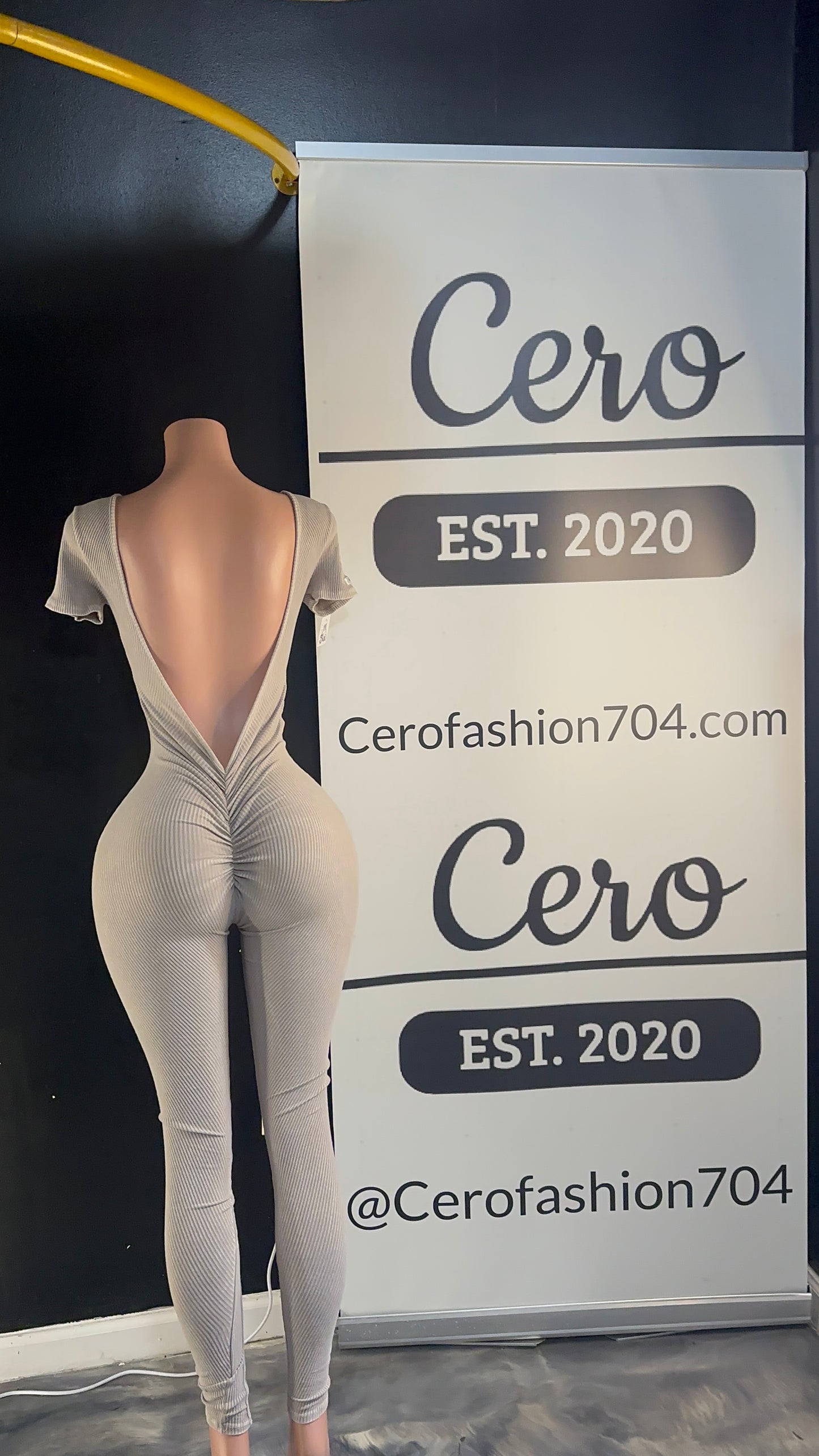 Mineral wash back out jumpsuit