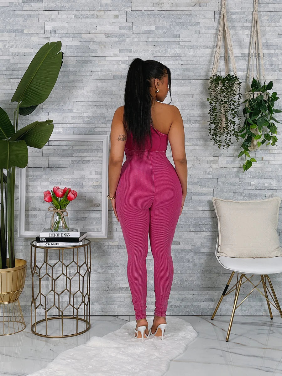 2 tone mineral wash jumpsuit