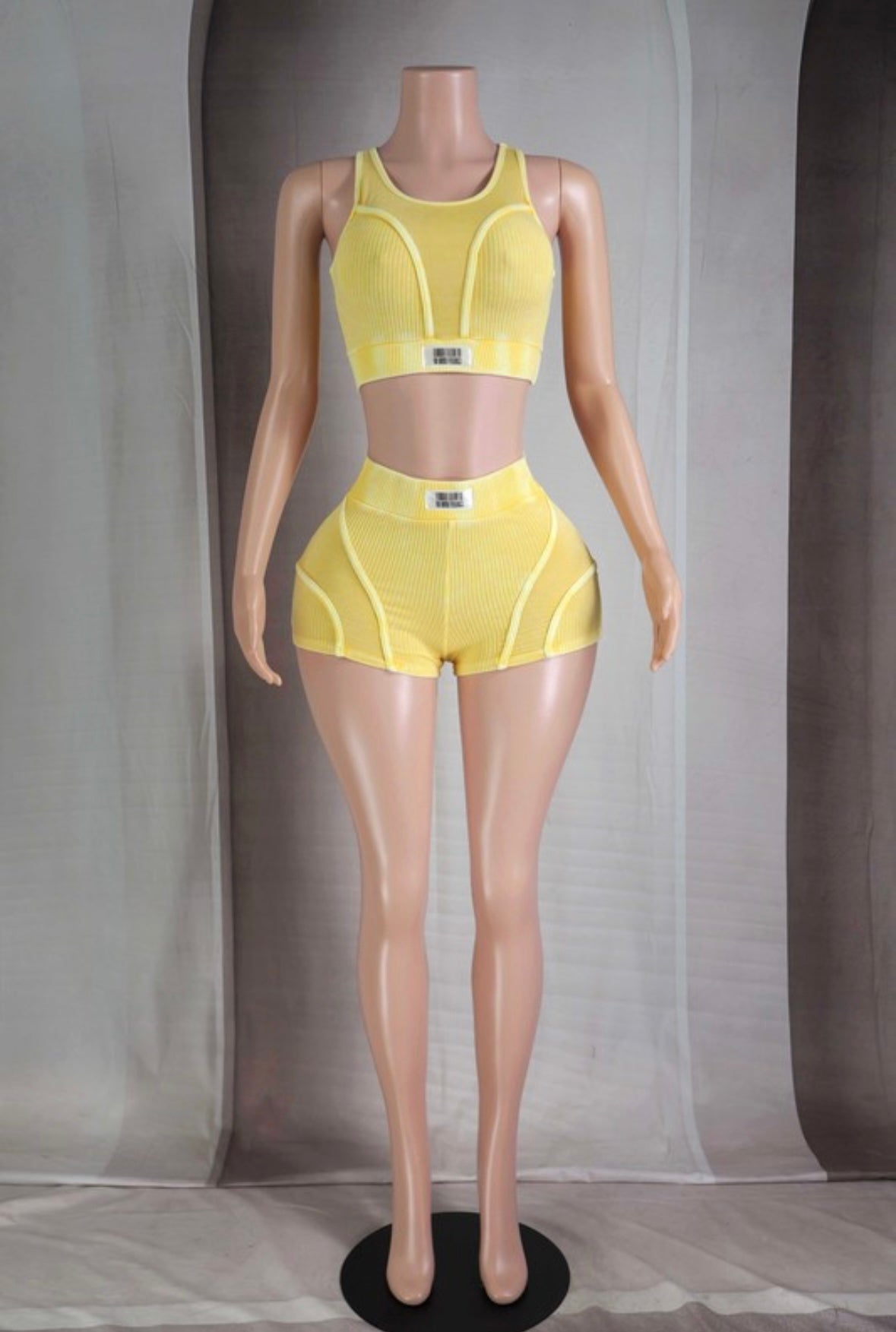 Mineral wash two tone short set