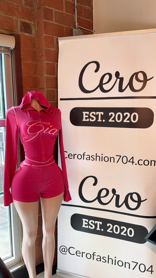 Gia hoodie shorts sets