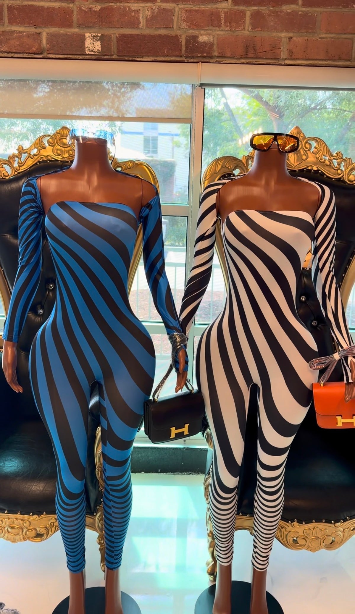 Stripe jumpsuit set