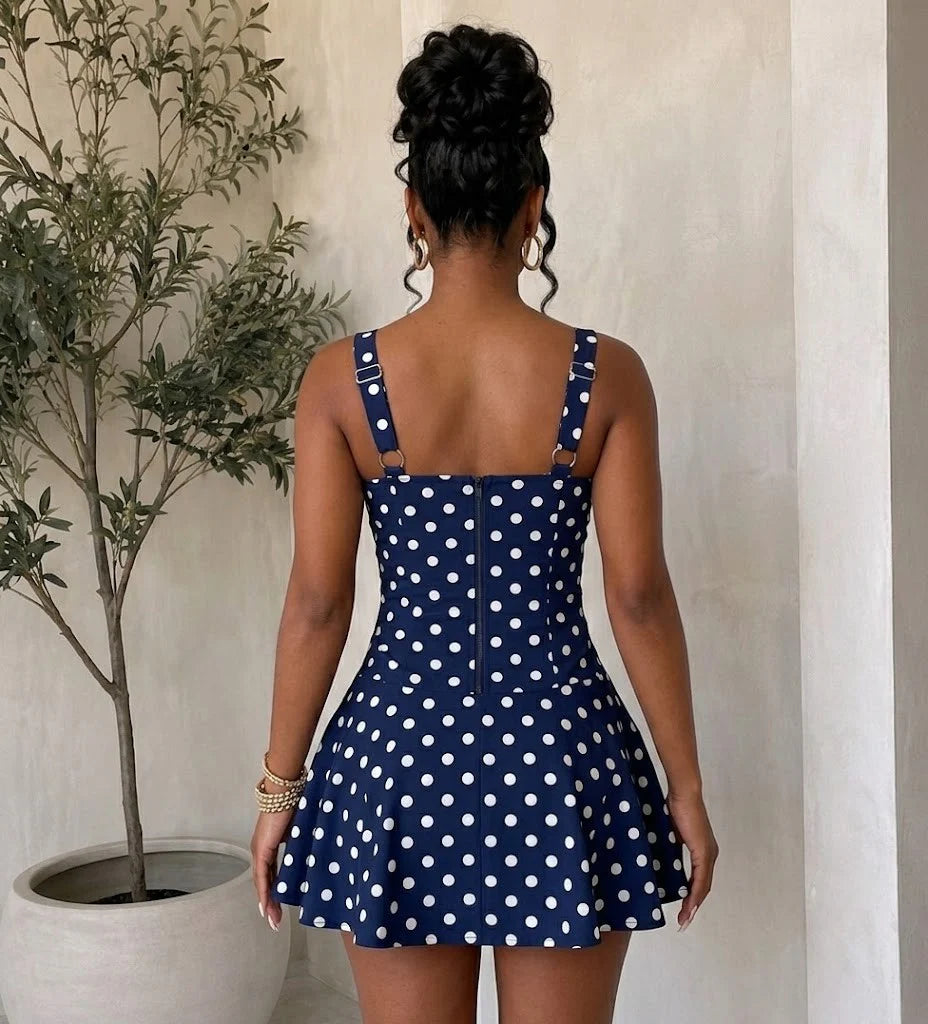 Polkadot flare dress