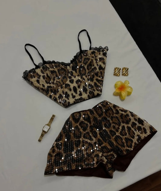 Star spangled leopard set