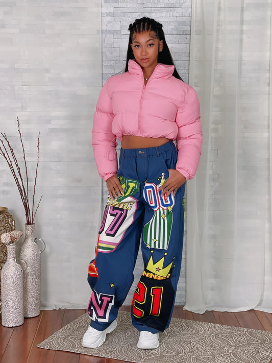 Puffer cropped jacket