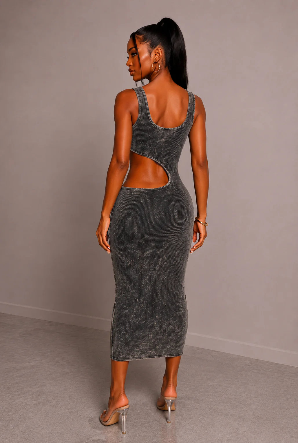 Mineral wash cut out dress