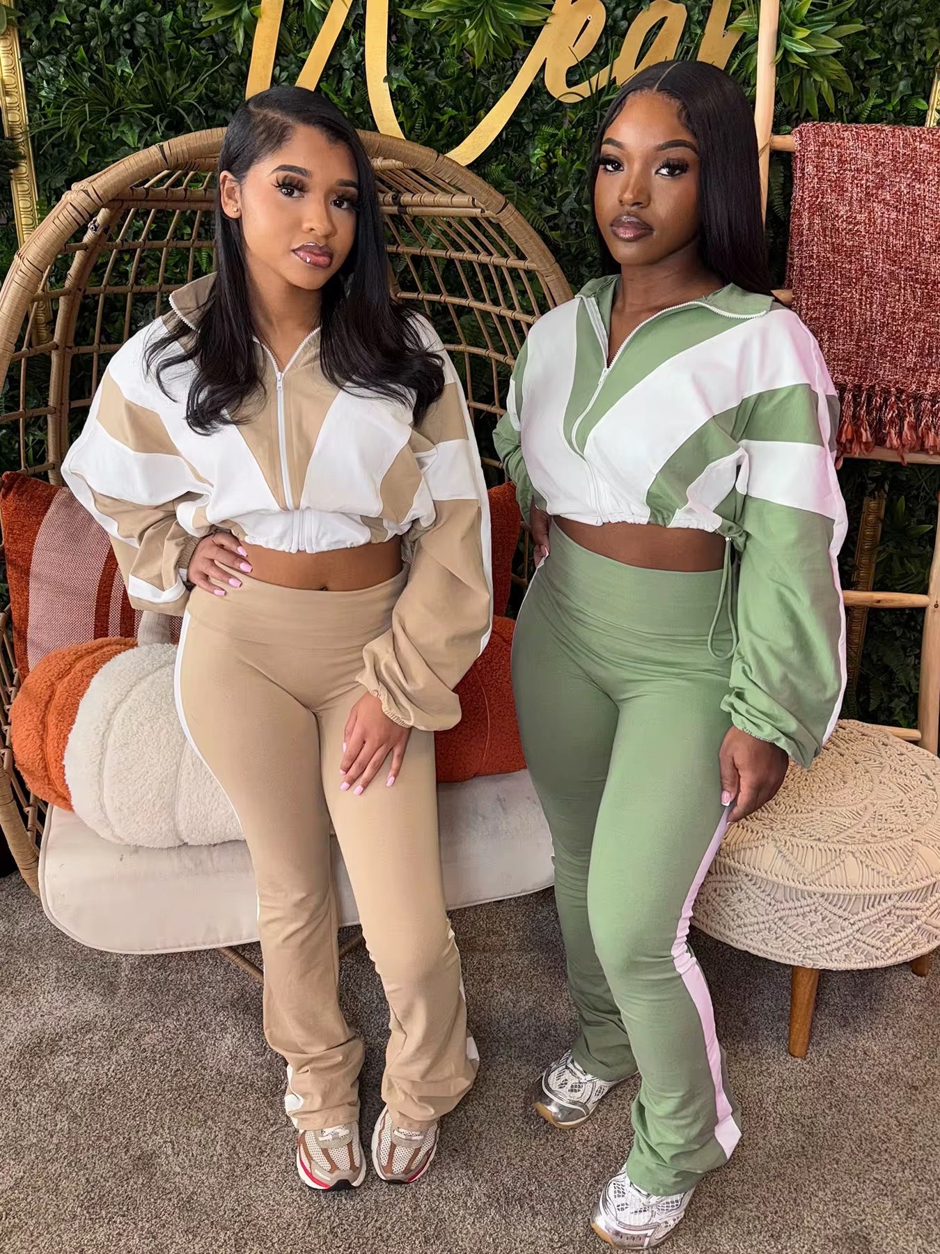 Cropped pants chill set