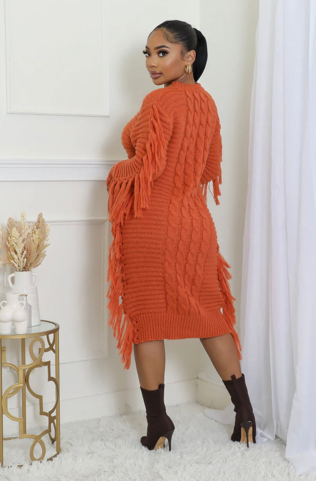 Knitted sweater dress