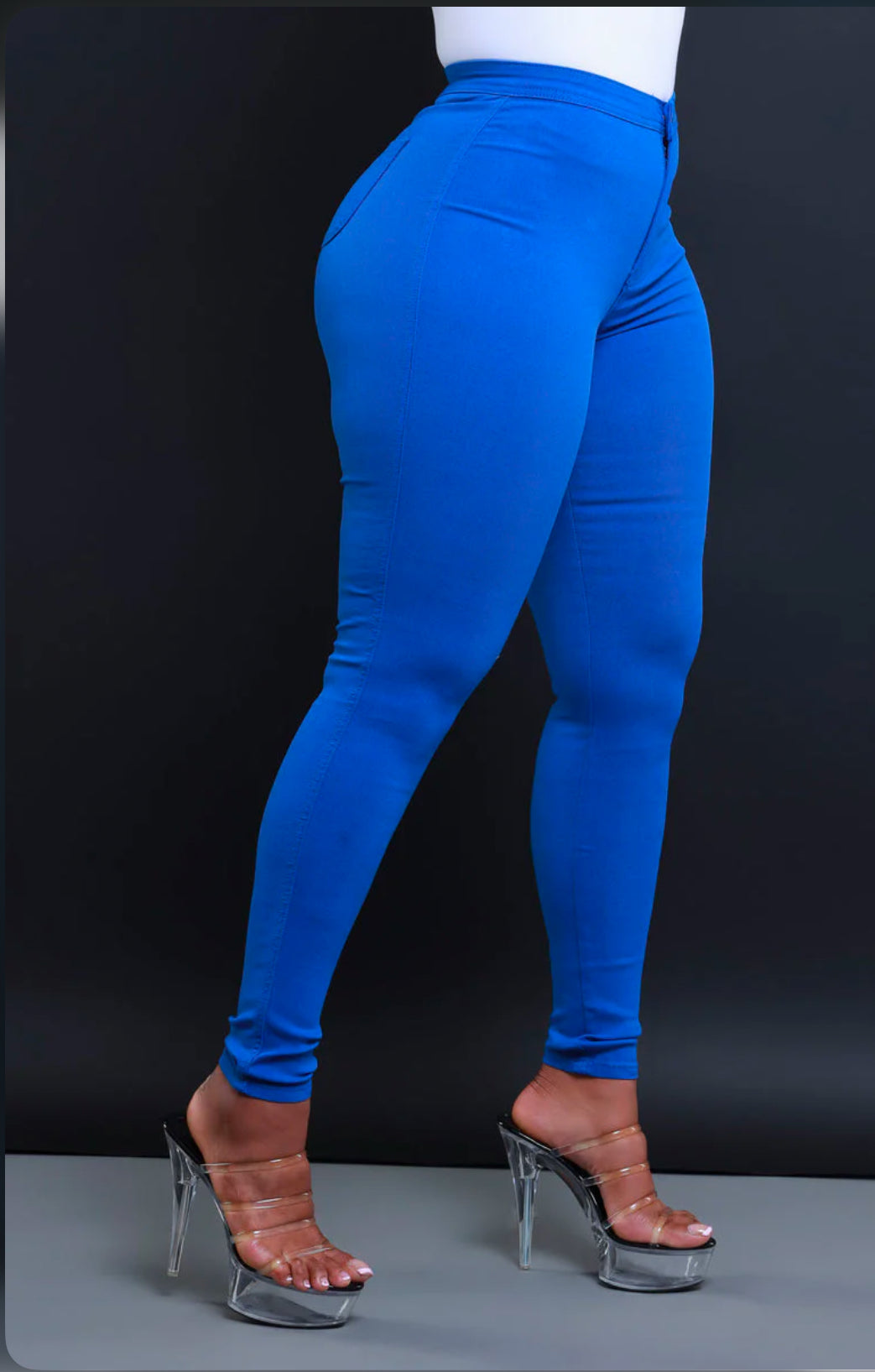 Royal blue stretch pants