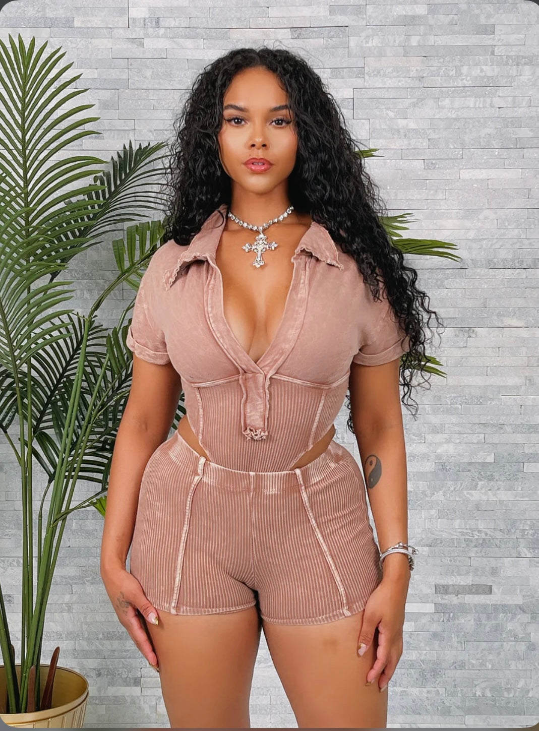 Mineral wash bodysuit set