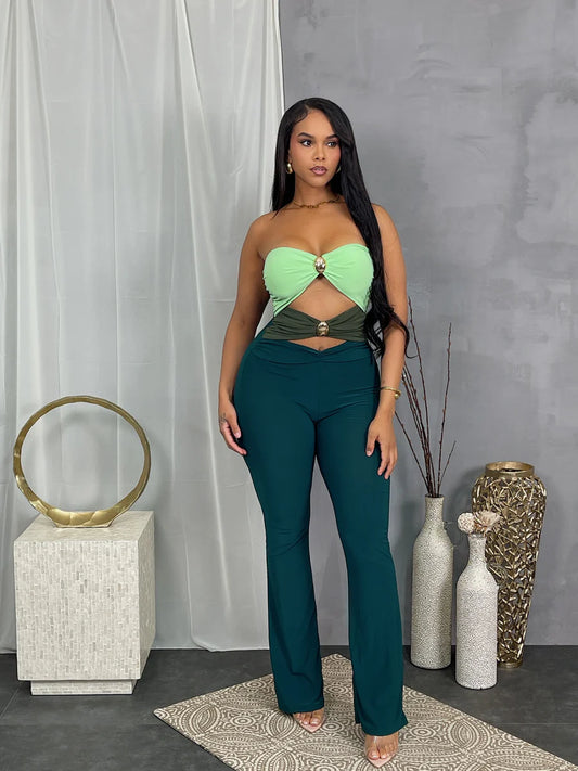 Hues of green jumpsuit