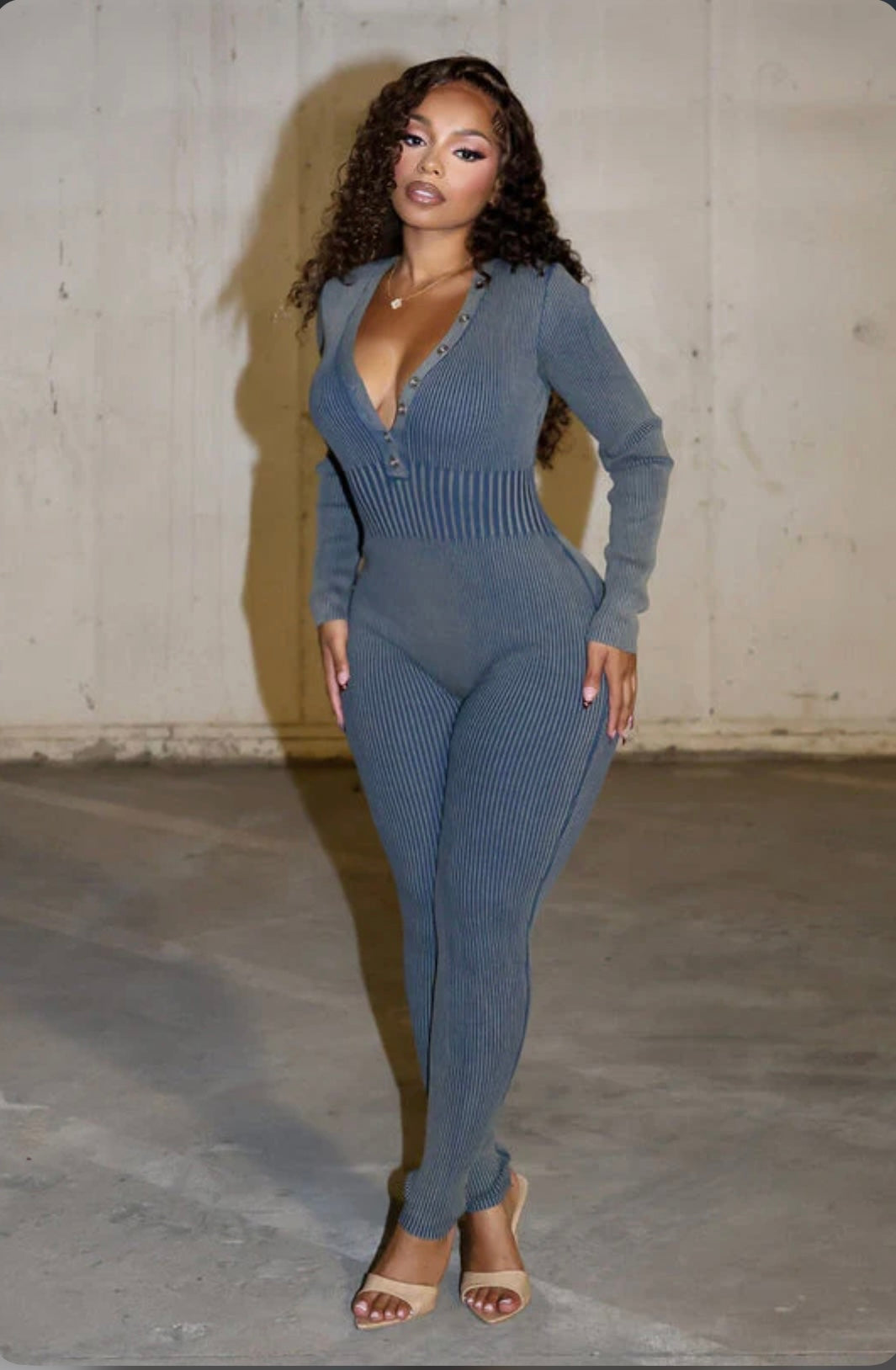 Mineral wash jumpsuit