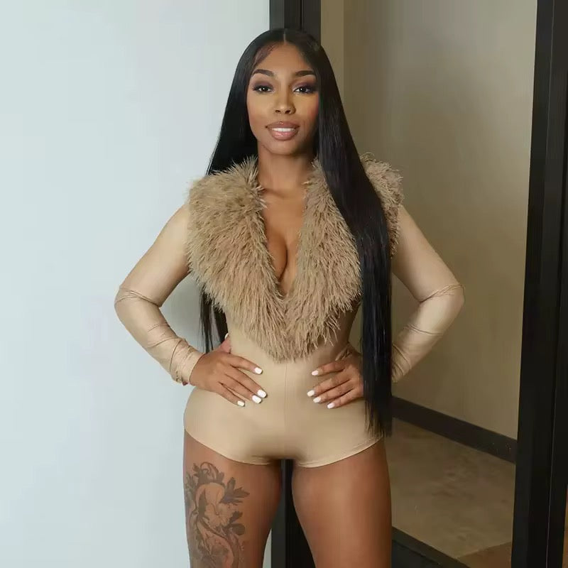 Lovely fur romper