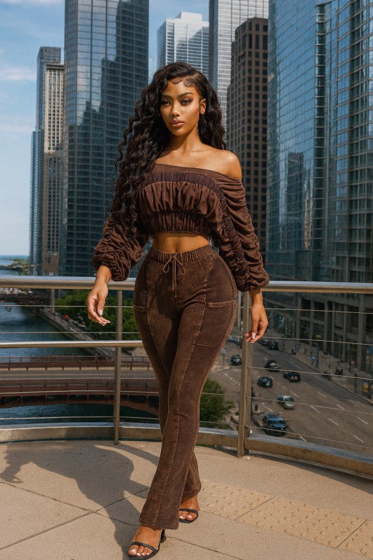 Mineral wash ruffle set