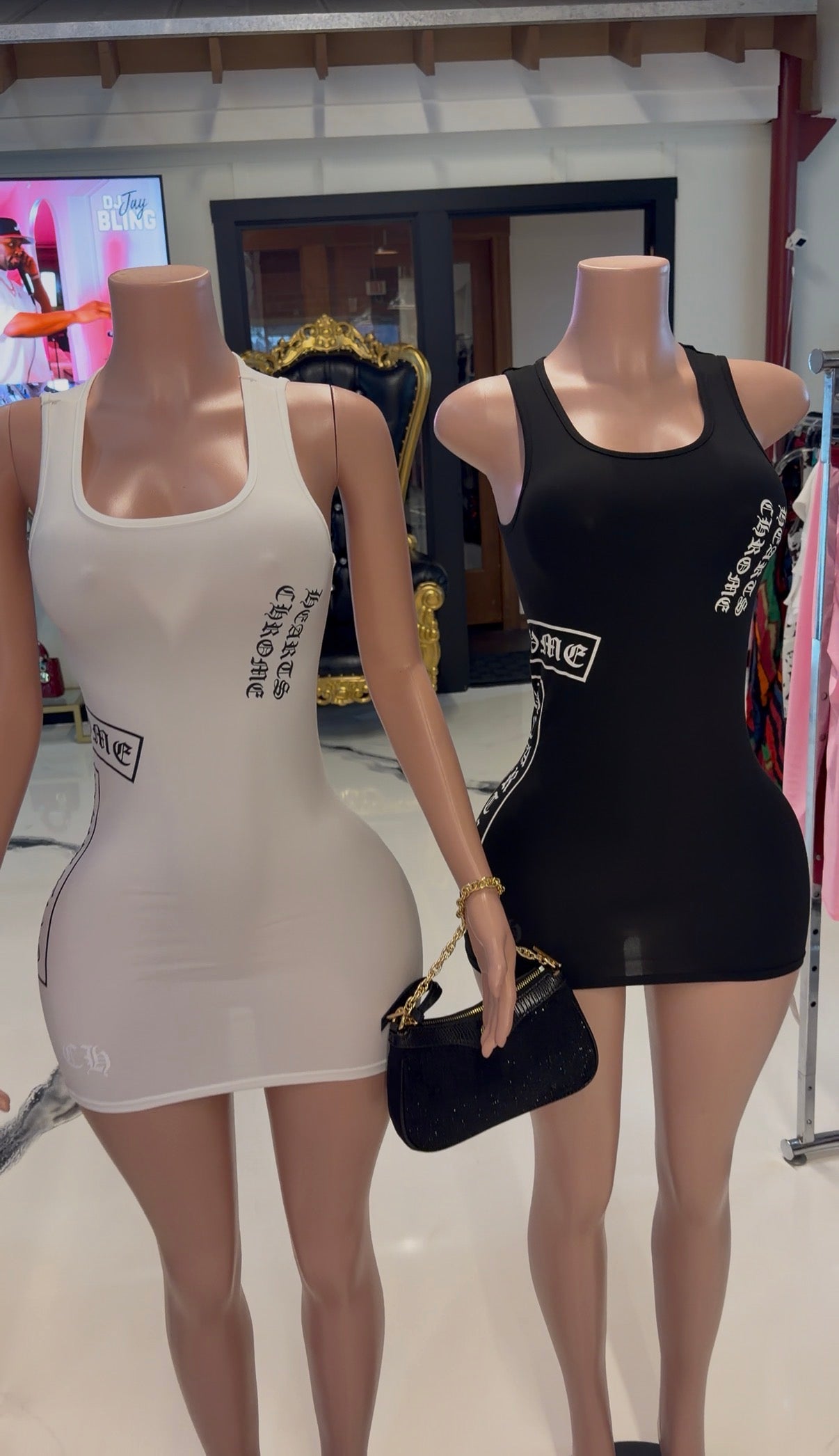 Chrome mini dress