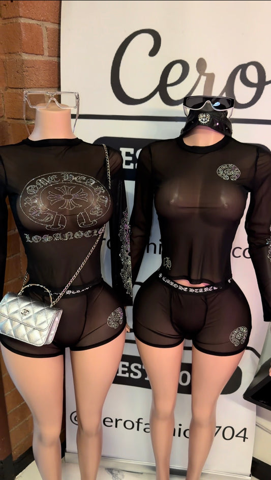 Shimmer mesh set ✨🖤✨🖤