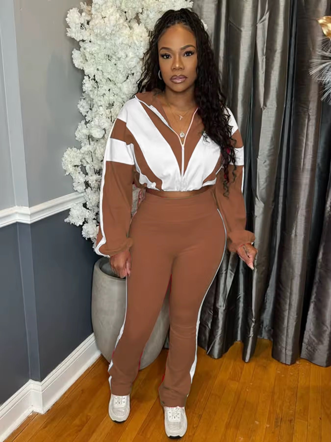 Cropped pants chill set