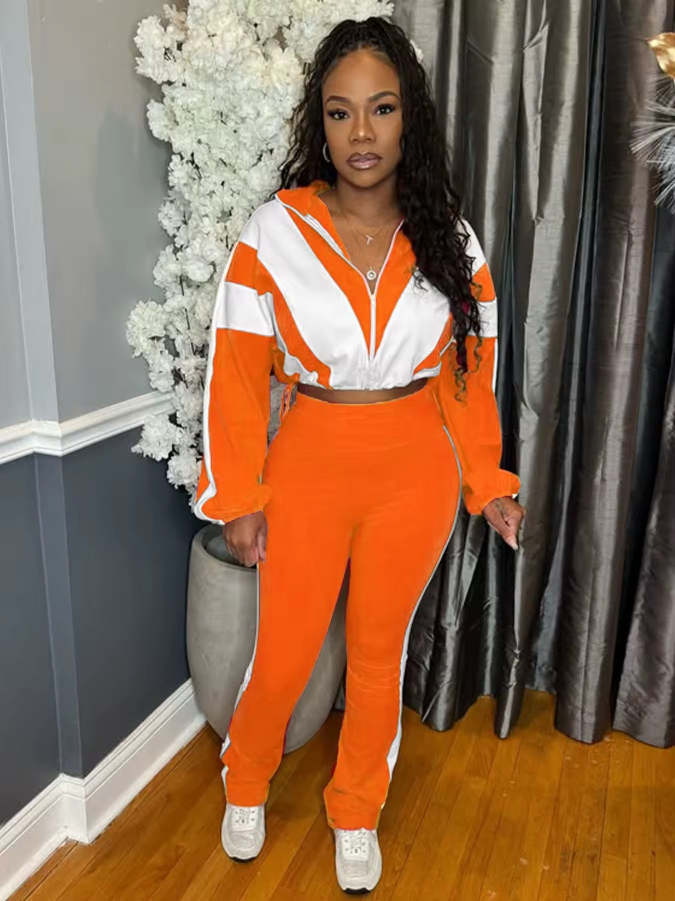 Cropped pants chill set