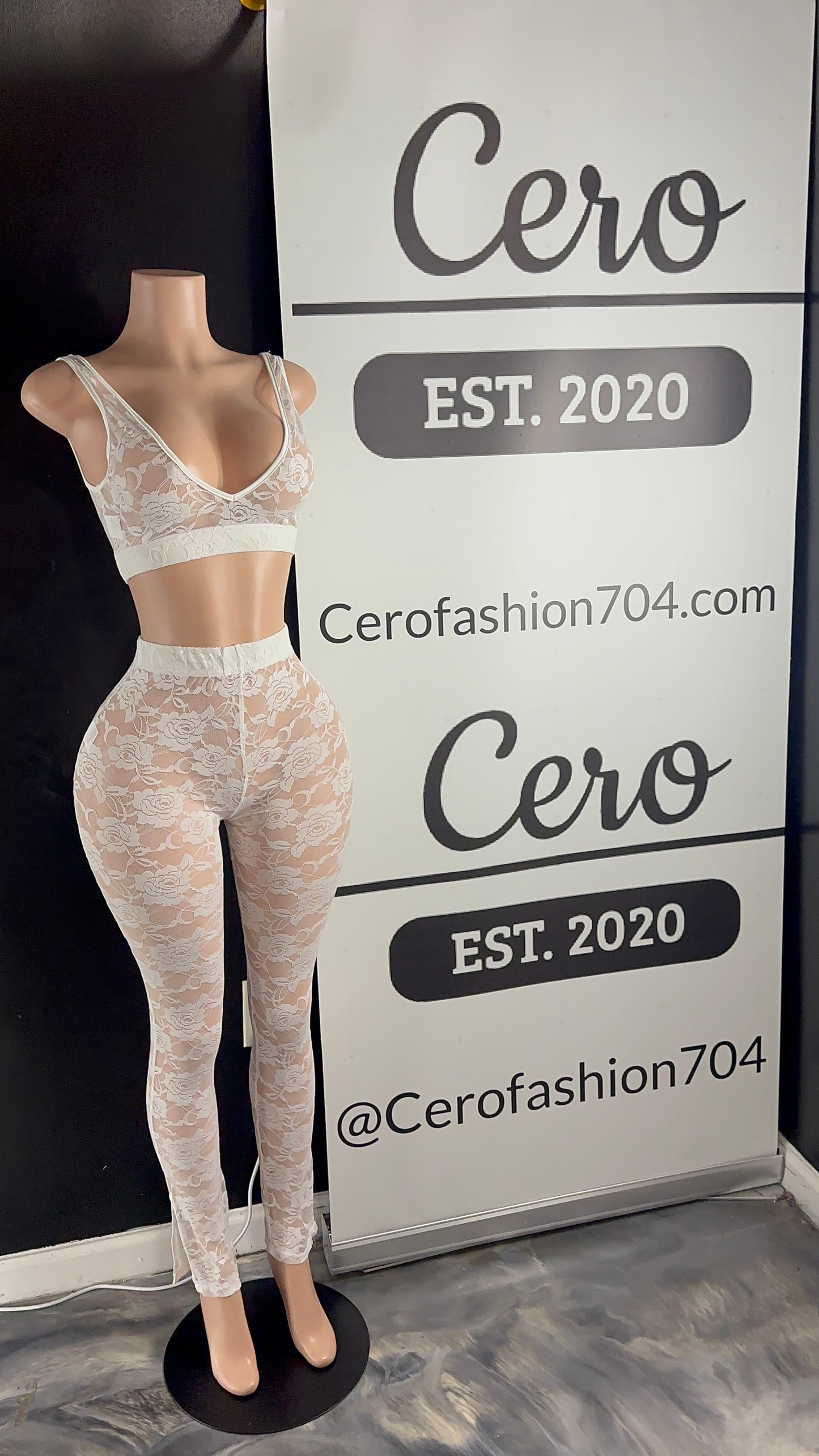 Lace pants set