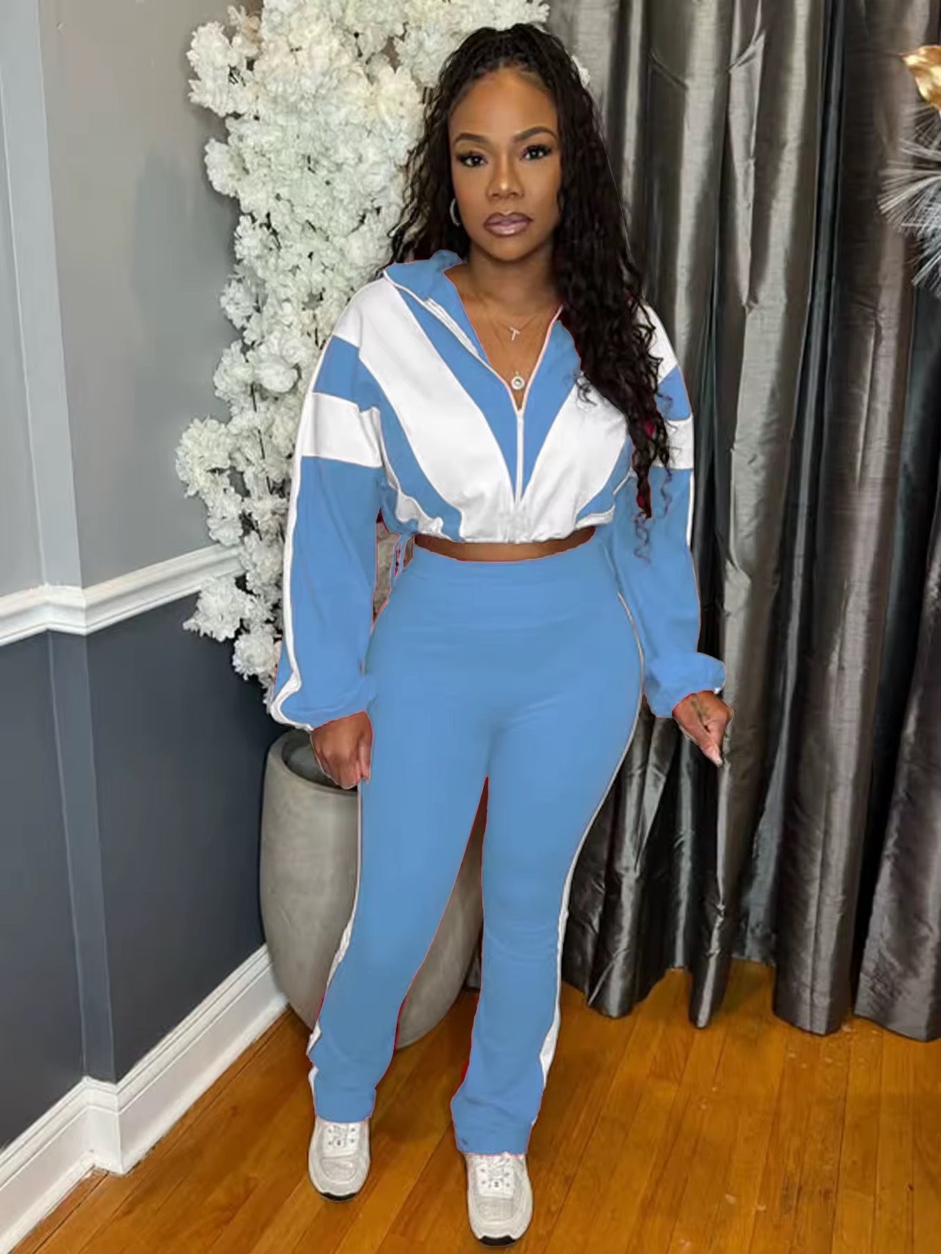 Cropped pants chill set