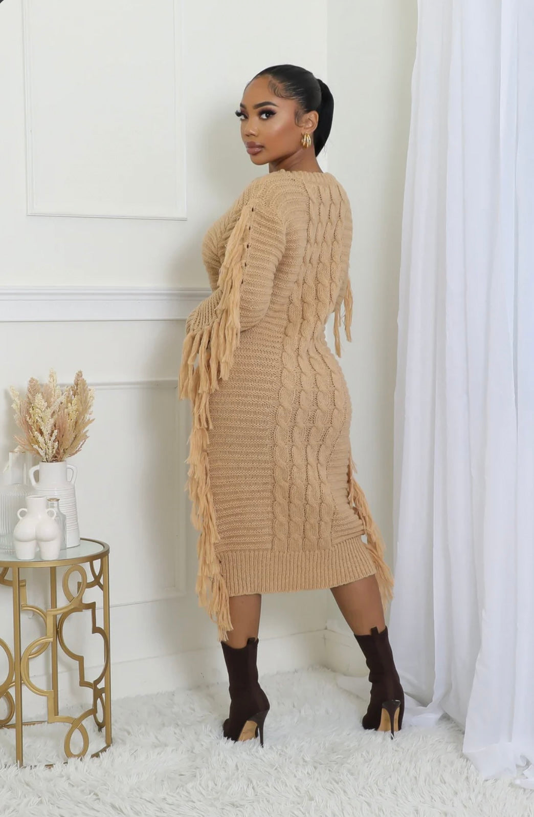 Knitted sweater dress