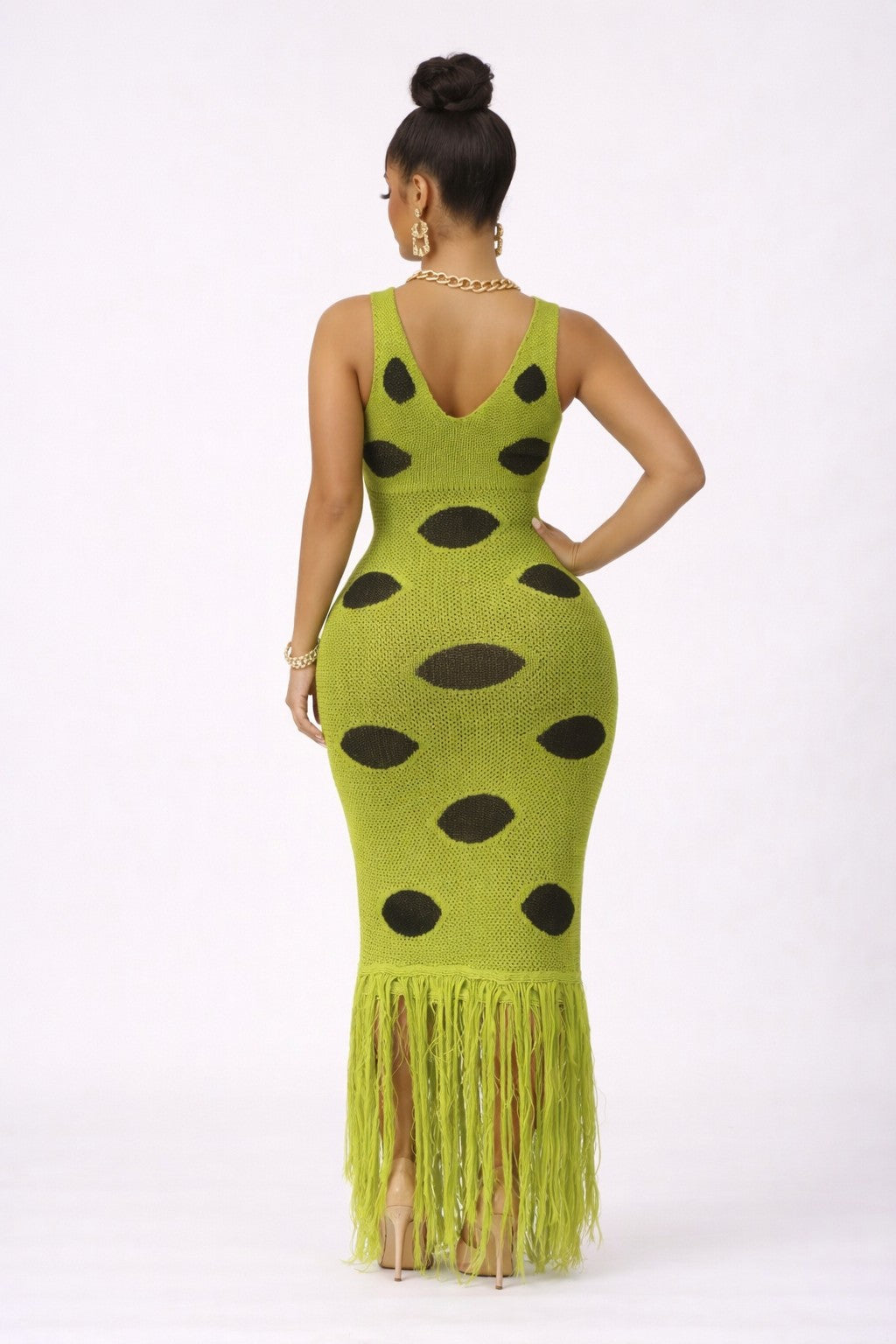 Kiwi tassel dress 🥝