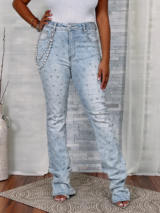 Bling stacked pants