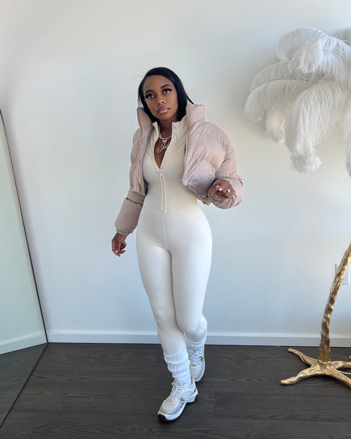 Puffer cropped jacket