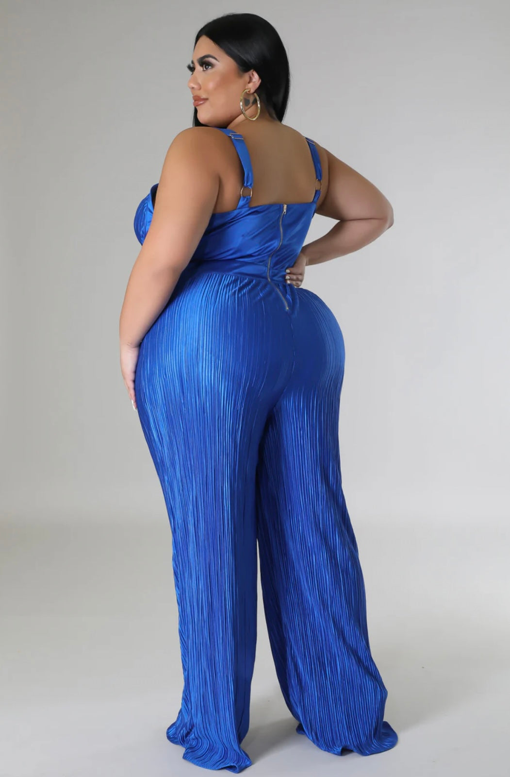 Satin wide leg jumpsuit