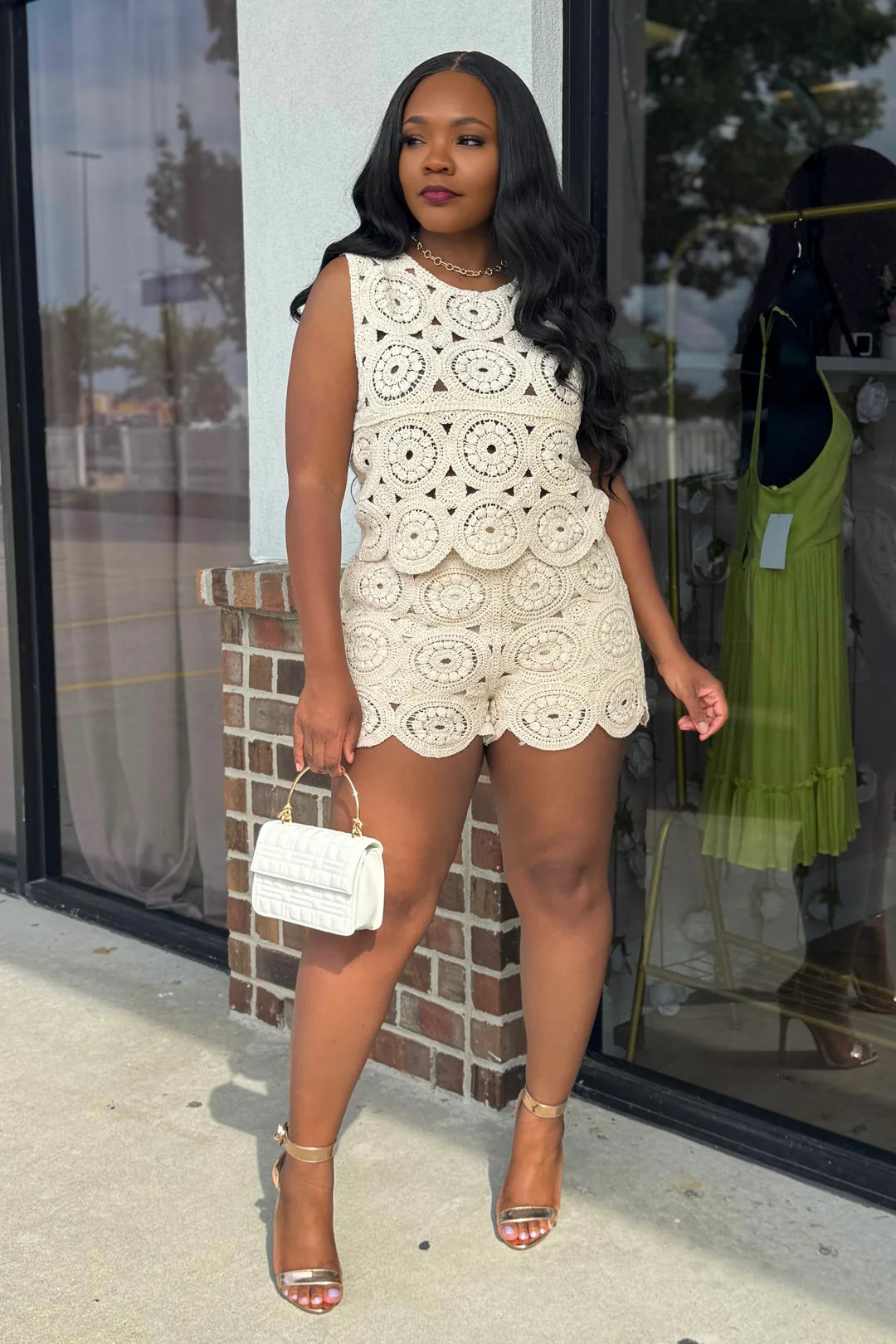 Knitted short set