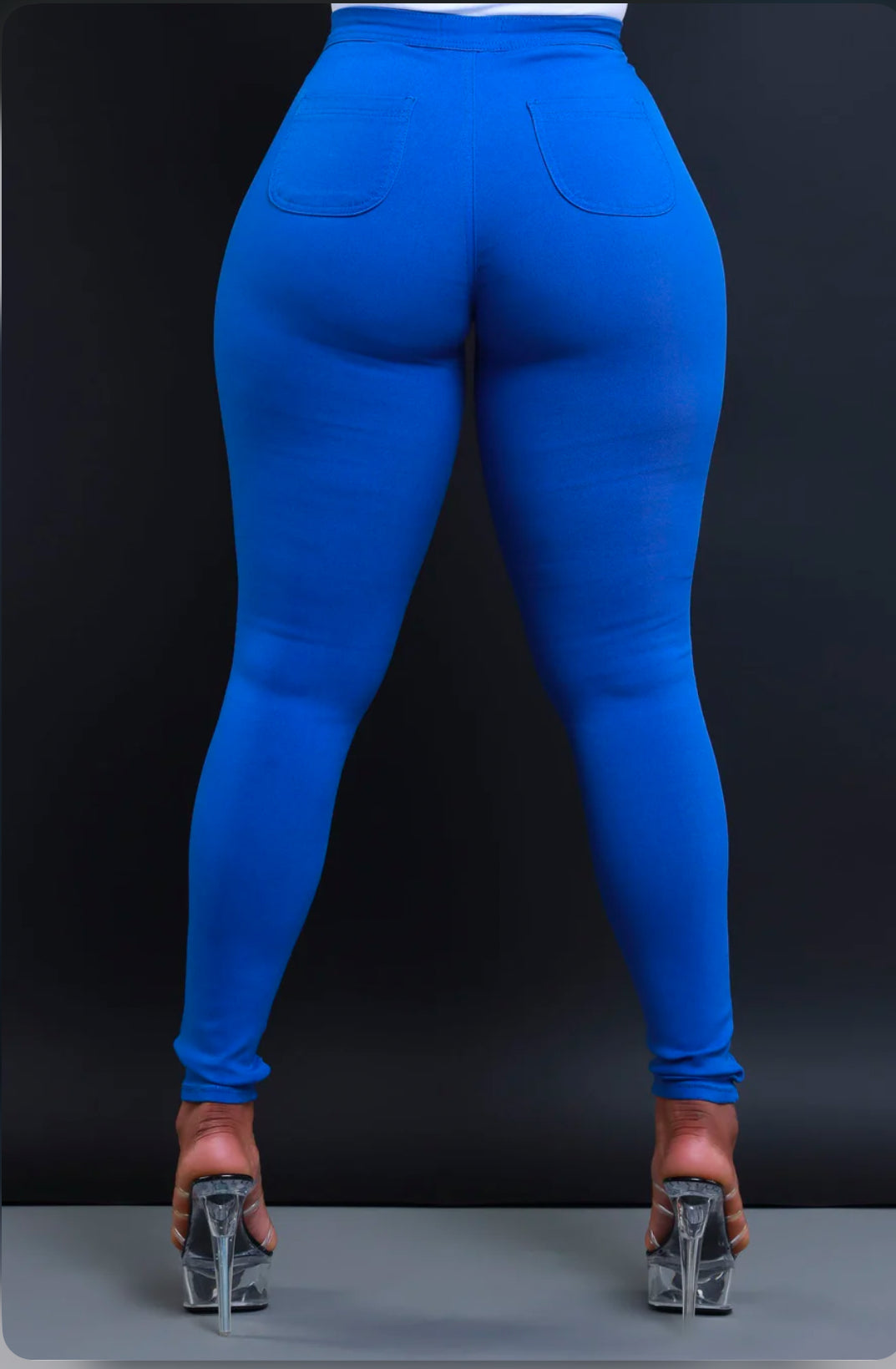 Royal blue stretch pants