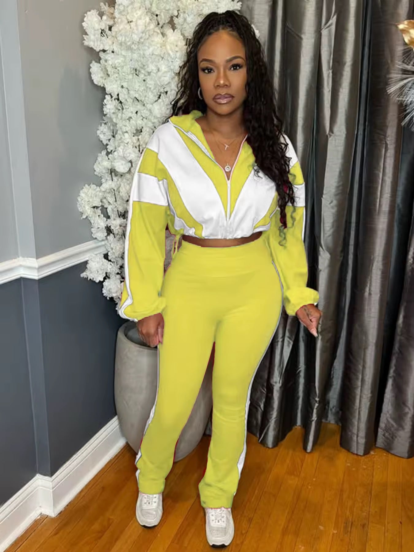 Cropped pants chill set