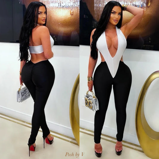 Color block jumpsuit