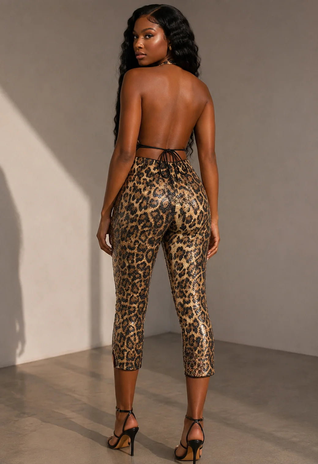 Sequin cheetah set