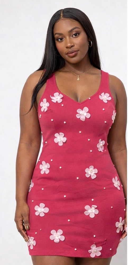 Flowers and pearls dress