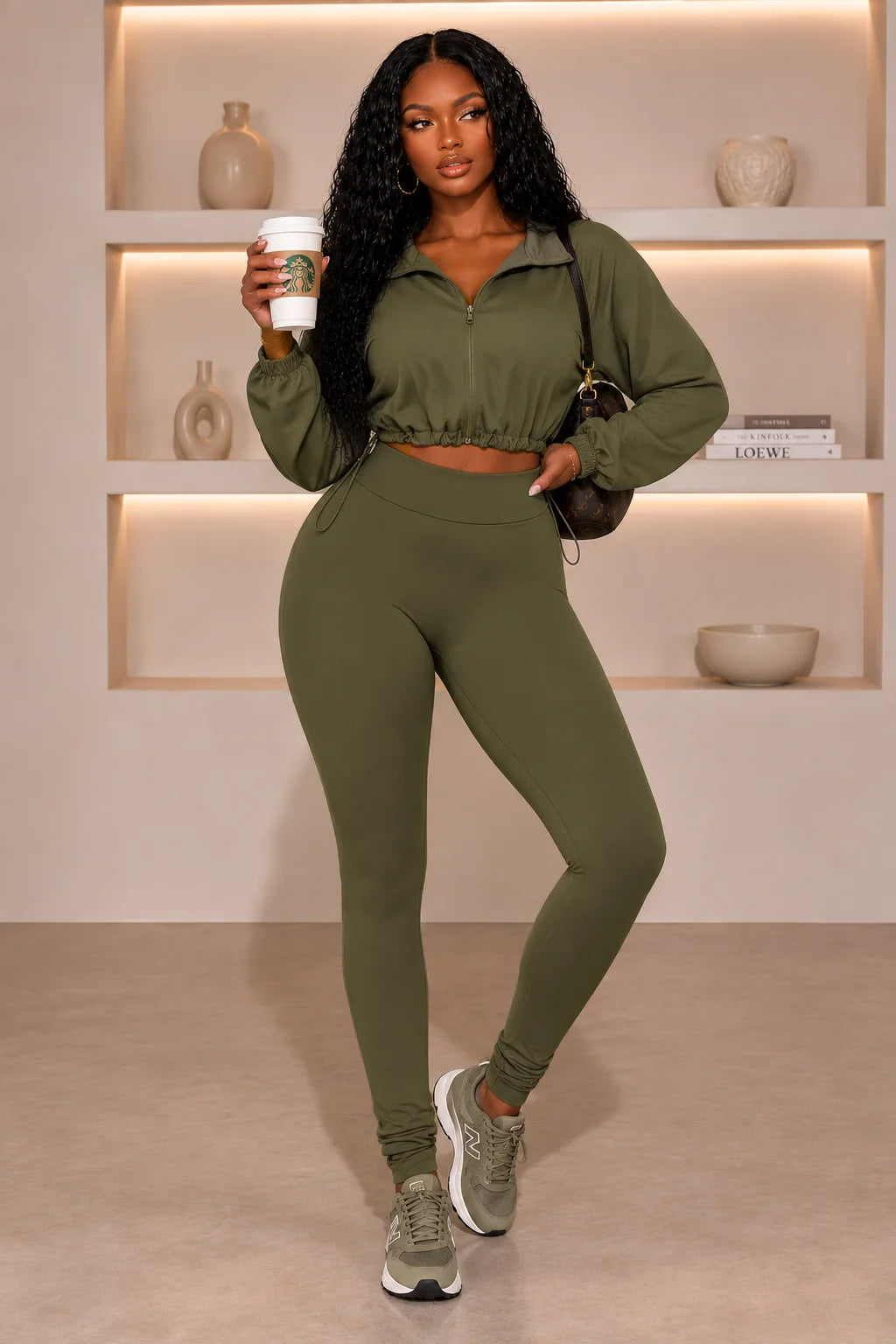 Cropped legging set
