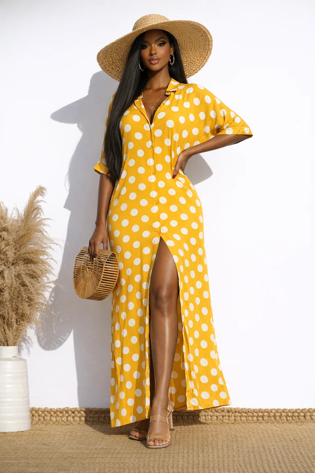 Polkadot maxi dress