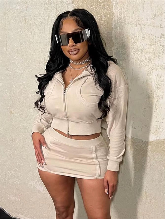 Hoodie skirt set