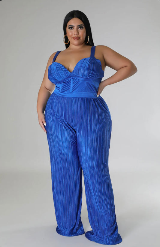 Satin wide leg jumpsuit